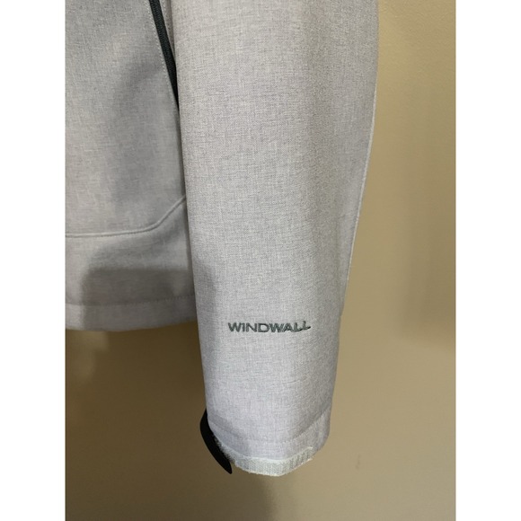 The North Face Windwall‎ Jacket Soft Shell Fleece Lined Men's M Gray Windbreaker - Picture 7 of 16